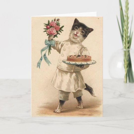 Carte D Anniversaire Victorienne De Chef Baker De Zazzle Fr