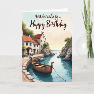 Carte d'anniversaire Village Serein