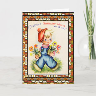 Carte d'anniversaire vintage