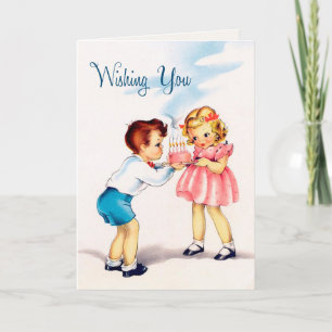 Carte d'anniversaire vintage