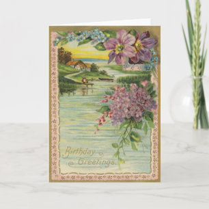 Carte d'anniversaire vintage