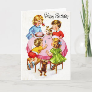 Carte d'anniversaire vintage