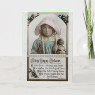 Carte d'anniversaire vintage