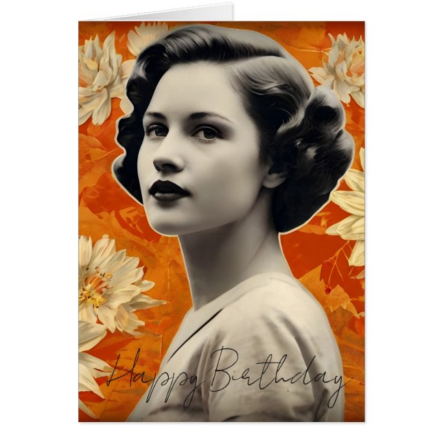CARTE D'ANNIVERSAIRE VINTAGE (Devant)