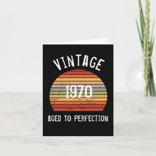 Carte d'anniversaire vintage à la perfection rétro