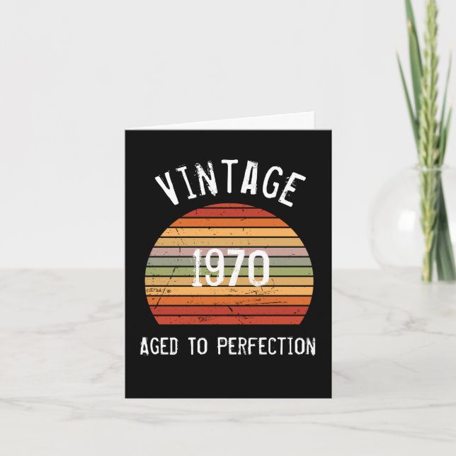 Carte d'anniversaire vintage à la perfection rétro (Devant)