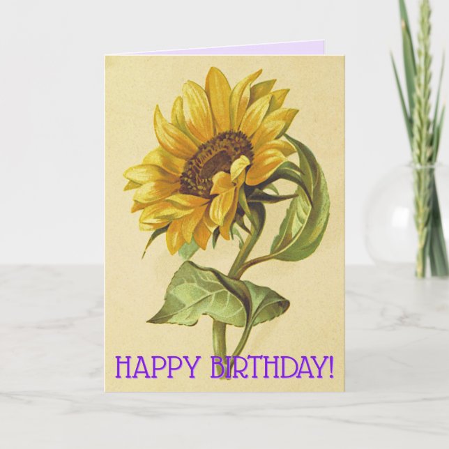 Carte d'anniversaire vintage affectueuse de (Devant)