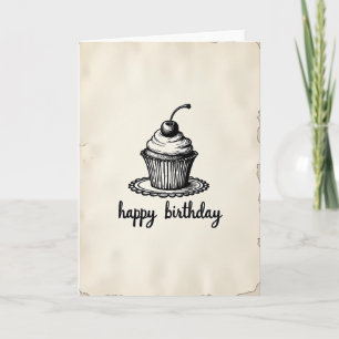 Carte d'anniversaire vintage artistique