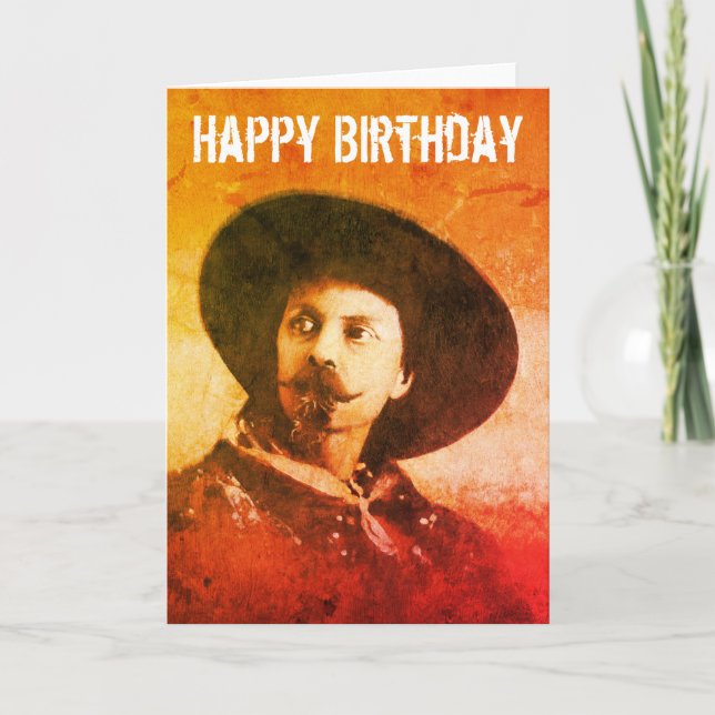 Carte d'anniversaire vintage de Buffalo Bill (Devant)