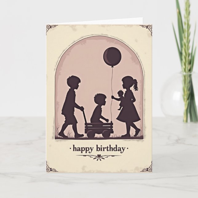 Carte d'anniversaire Vintage Friends (Devant)