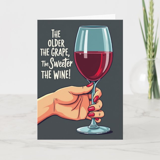 Carte d'anniversaire Vintage Grape (Devant)