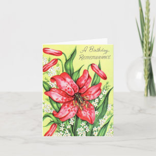 Carte d'anniversaire vintage Lily