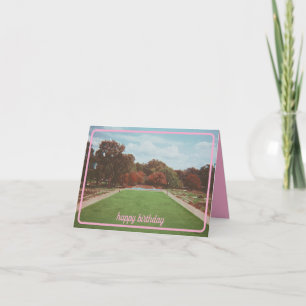 Carte d'anniversaire vintage Springtime Arboretum