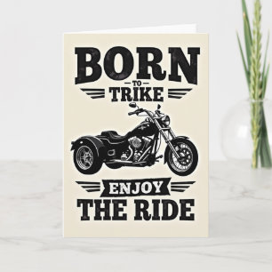 Carte d'anniversaire vintage trike
