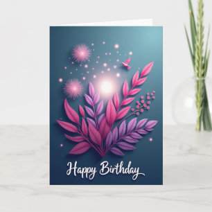 Carte d'anniversaire Violet Bloom