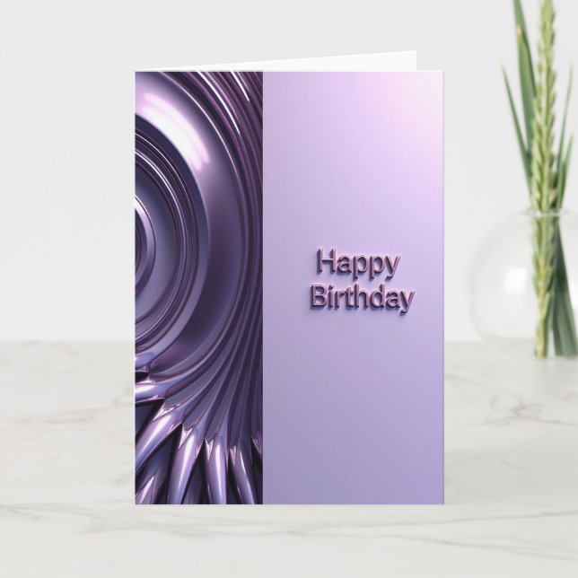 Carte d'anniversaire Violet Ripple (Devant)