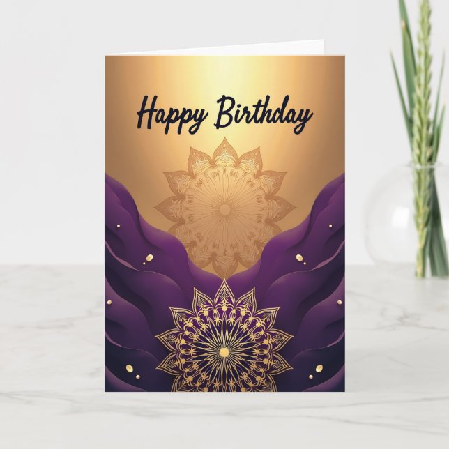 Carte d'anniversaire Violet Royale (Devant)