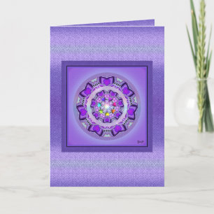Carte d'anniversaire violet W2
