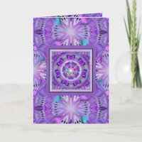 Carte d'anniversaire violet W2