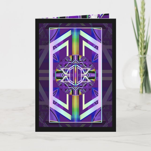 Carte d'anniversaire violette W3 (Devant)