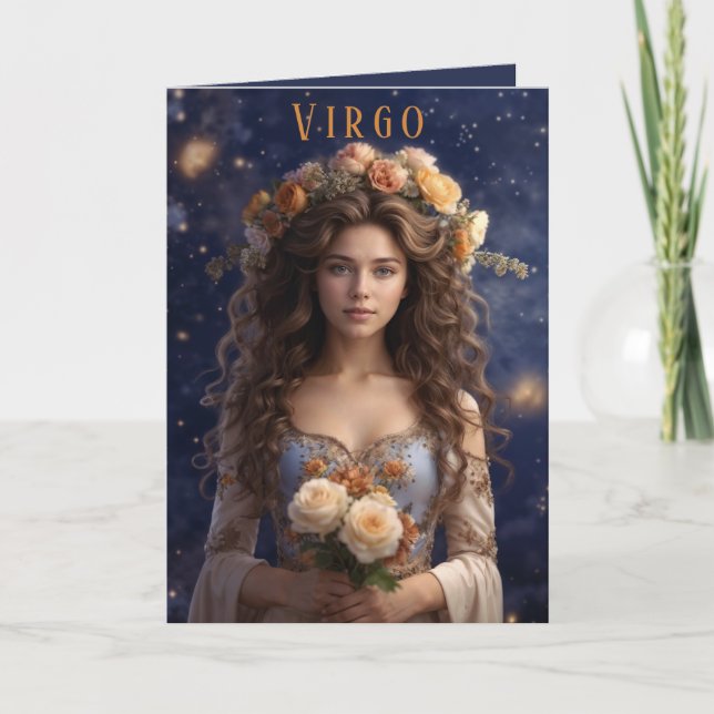 Carte d'anniversaire Virgo Femme (Devant)