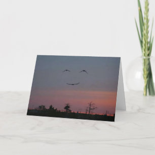 Carte d'anniversaire - Visage dans le ciel
