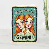 Carte d'anniversaire Visages Fantaisistes
