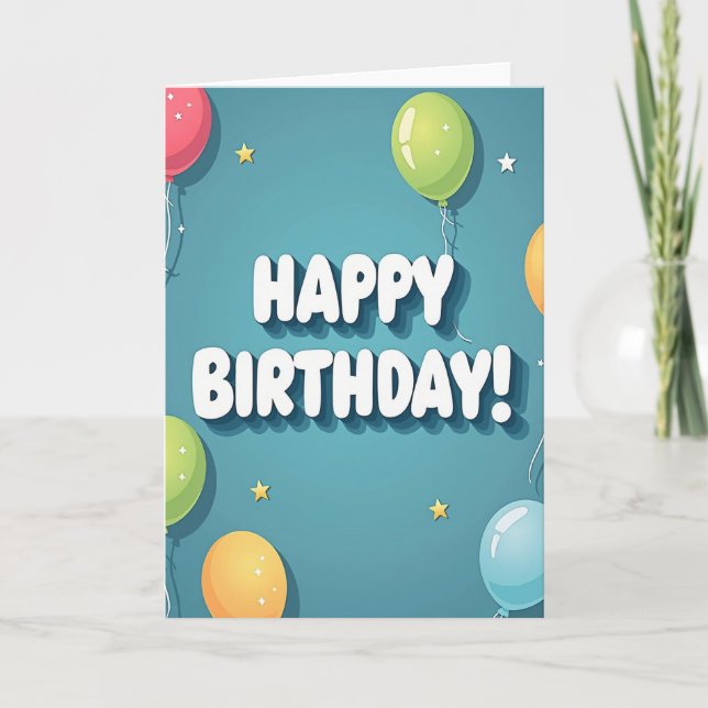 Carte d'anniversaire Vivid Star (Devant)