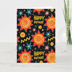 Carte d'anniversaire Vivid Starburst