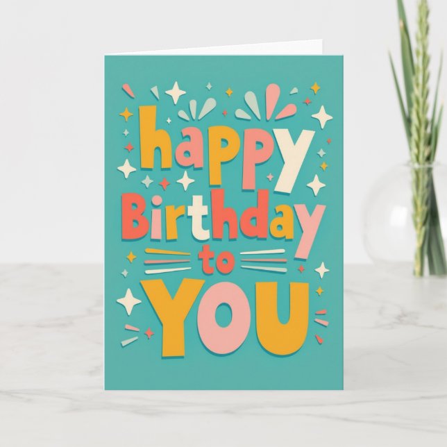 Carte d'anniversaire Vœux en couches (Devant)