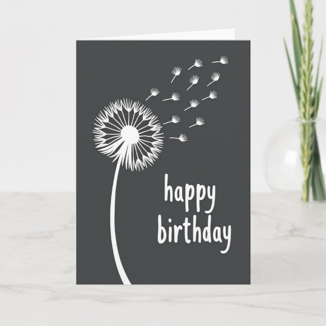 Carte d'anniversaire Vœux en vol (Devant)