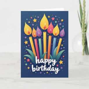 Carte d'anniversaire Vœux étoilés