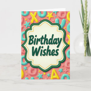 Carte d'anniversaire Vœux Vibrants