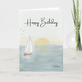 Carte d'anniversaire voilier