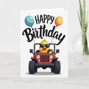 Carte d'anniversaire voiture cool