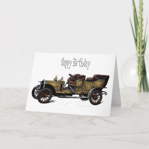Carte d'anniversaire voiture de grand-père
