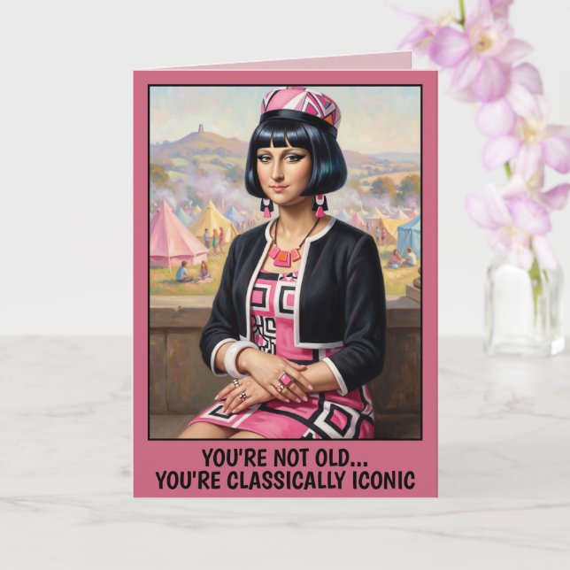Carte d'anniversaire 'Vous n'êtes pas vieux' (Orchidée)