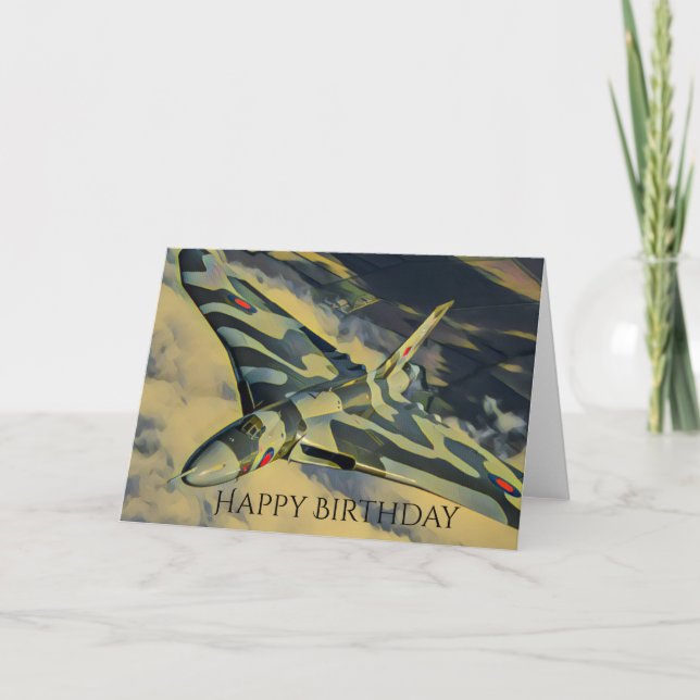 Carte d'anniversaire Vulcan Bomber (Devant)