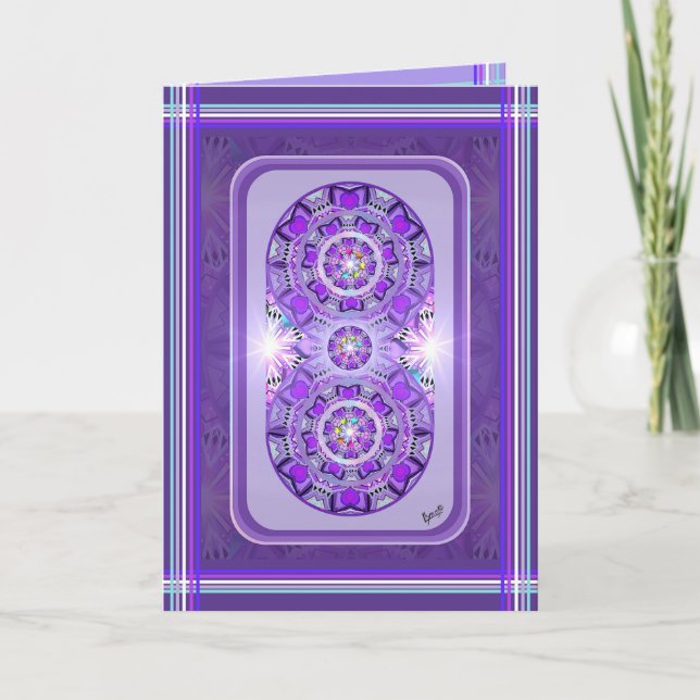 Carte d'anniversaire W2 violette (Devant)