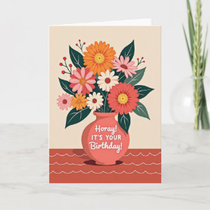 Carte d'anniversaire Warm Blooms