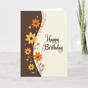 Carte d'anniversaire Warm Ochre