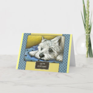 carte d'anniversaire westie