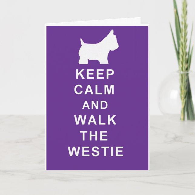 Carte d'anniversaire Westie Garder le style de cal (Devant)