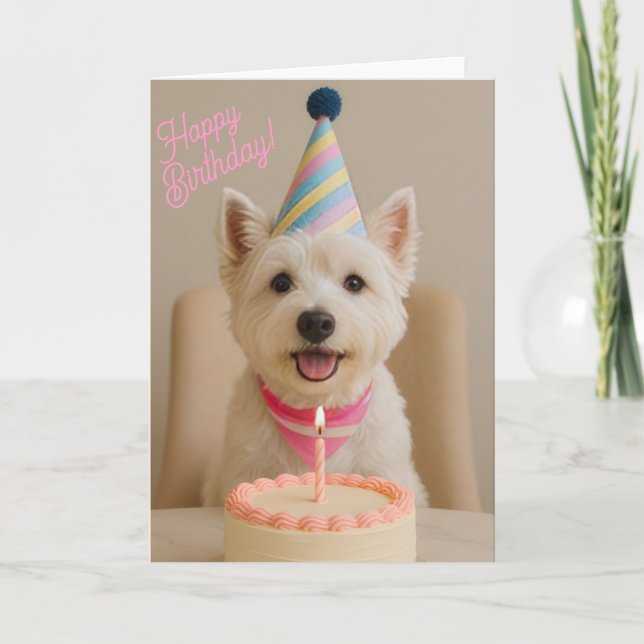 Carte d'anniversaire Westie Joyeux Anniversaire (Devant)