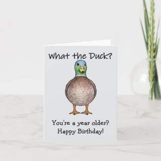 Carte d'anniversaire What The Duck
