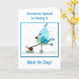 Carte d'anniversaire Whimsical Bleu pour enfant