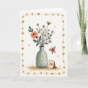 Carte d'anniversaire Whimsical Bloom