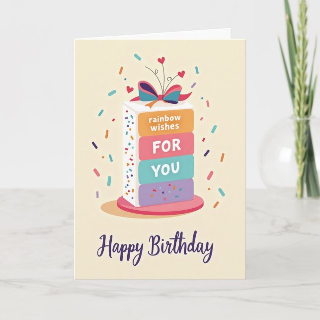 Carte d'anniversaire Whimsical Stack (Devant)