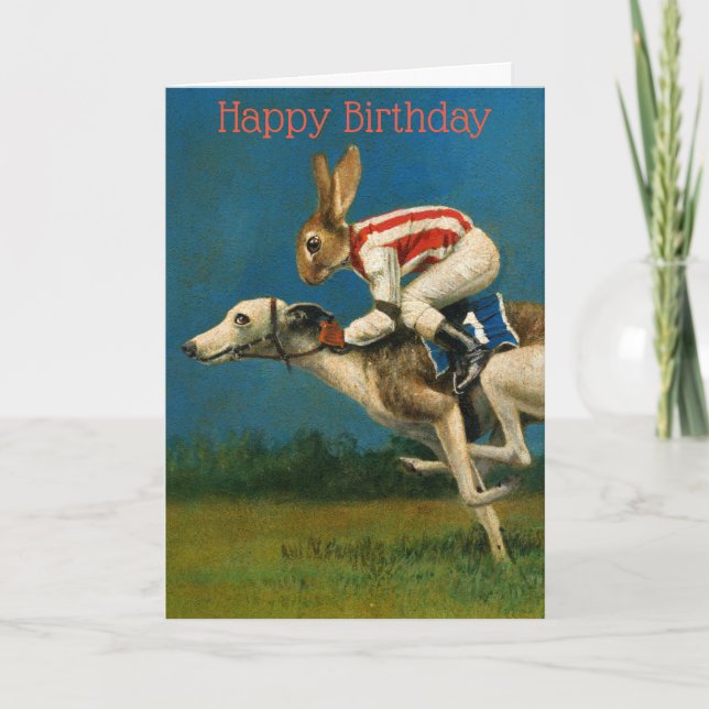 Carte d'anniversaire Whippet Racer (Devant)