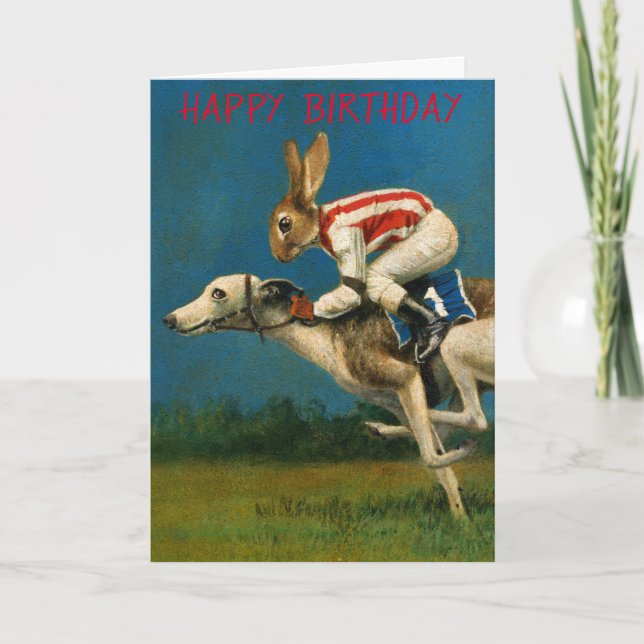 Carte d'anniversaire Whippet Racer (Devant)